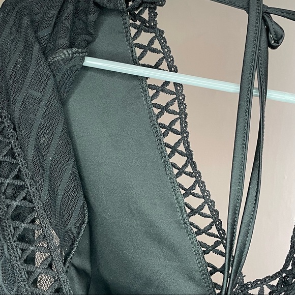 SINCERELY SALLY BOUTIQUE PARIS BODY SUIT BLSCK LACE BODYSUIT BOHO - Picture 6 of 6